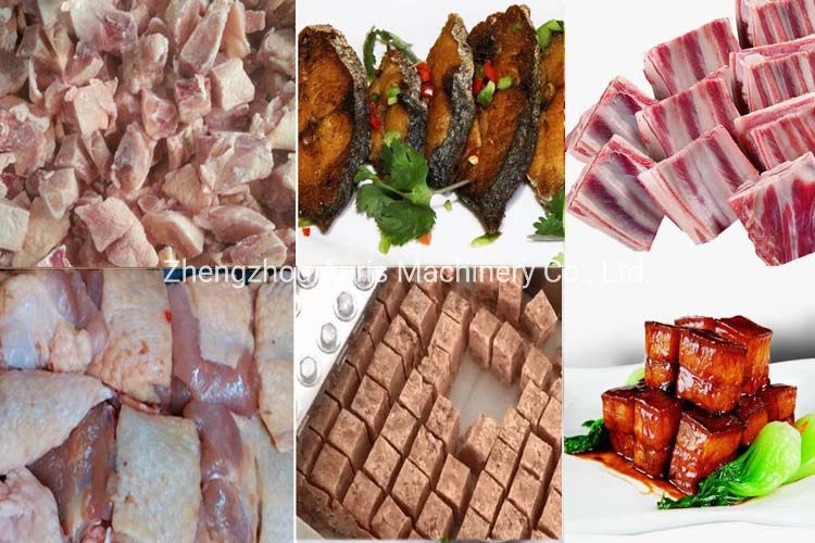 Stainless Steel Chicken Meat Cube Cutter Machine Meat Blocks Maker Machine Poultry Meat Ribs Cutting Machine