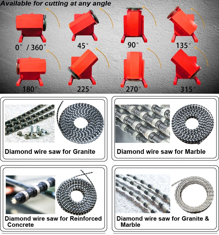 Bcmc 55kw/75W Concrete Crushing Cutting Wire Saw Machine for Granite Marble Stone Block Quarry Squaring Mine with Wire Rope in Brazil France Spain Russi Turkey