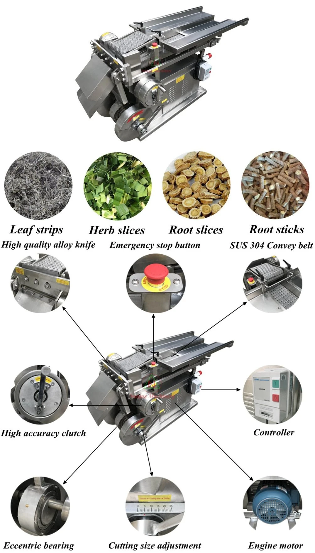 Qyj 200 Herb Cutting Machine for Aromatic Herb Tea Cutter